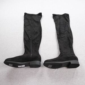 Rouge Helium Tall Boots Women's Size 9 Black  Velvet Suede Zipper New